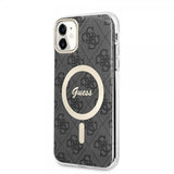 Guess iPhone 11 Skal 4G Pattern MagSafe Svart