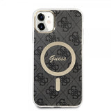 Guess iPhone 11 Skal 4G Pattern MagSafe Svart