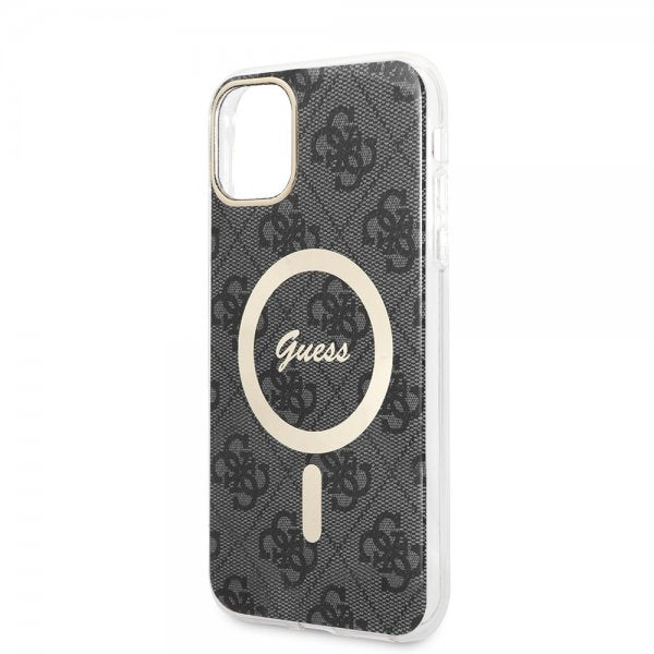Guess iPhone 11 Skal 4G Pattern MagSafe Svart