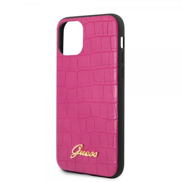 Guess iPhone 11 Skal Croco Rosa