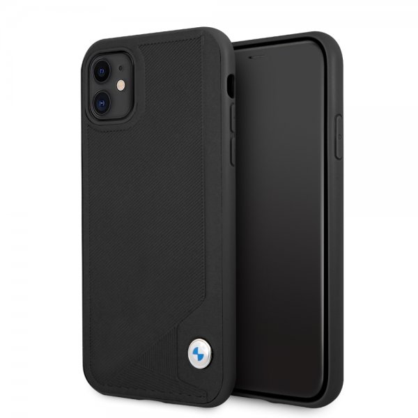 BMW iPhone 11 Skal Debossed Stripes Svart