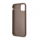 Guess iPhone 11 Skal Double Cardslot Metal Triangle Brun