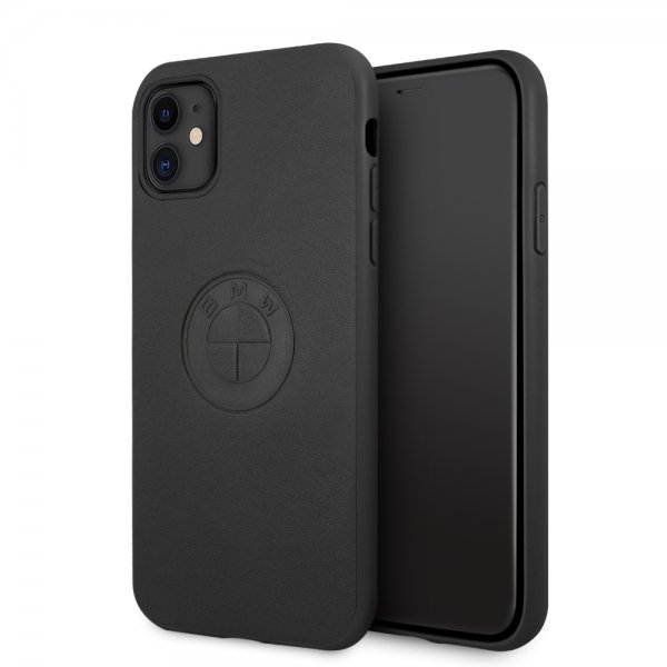 BMW iPhone 11 Skal Embossed Logo Svart