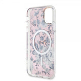 Guess iPhone 11 Skal Flower MagSafe Rosa