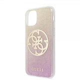 Guess iPhone 11 Skal Glitter Circle Roseguld