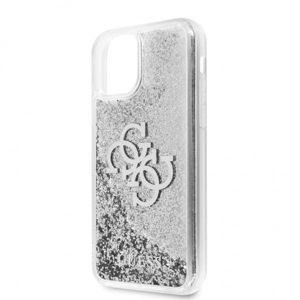 Guess iPhone 11 Skal Liquid Glitter Silver Klar