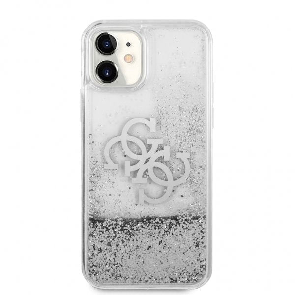Guess iPhone 11 Skal Liquid Glitter Silver Klar