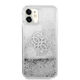 Guess iPhone 11 Skal Liquid Glitter Silver Klar