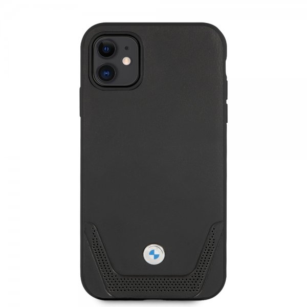 BMW iPhone 11 Skal Logo Perforerad Svart