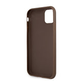 Guess iPhone 11 Skal Metal Logo Brun