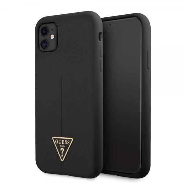 Guess iPhone 11 Skal Metal Triangle Svart