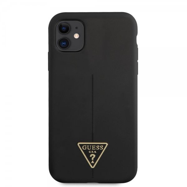 Guess iPhone 11 Skal Metal Triangle Svart