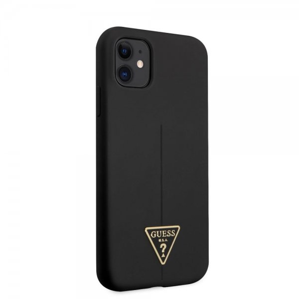 Guess iPhone 11 Skal Metal Triangle Svart