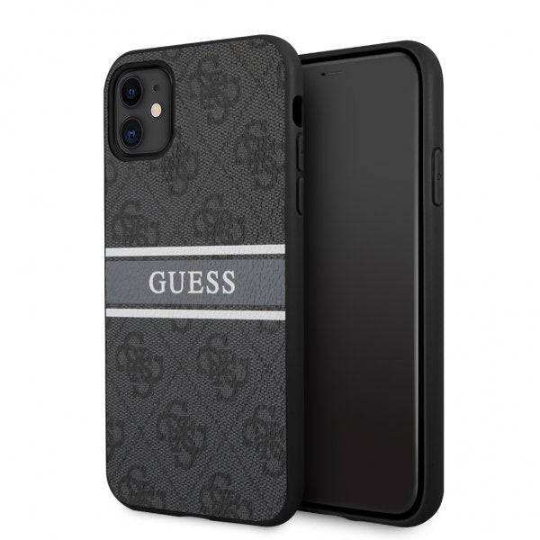Guess iPhone 11 Skal Printed Stripe Grå