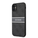 Guess iPhone 11 Skal Printed Stripe Grå