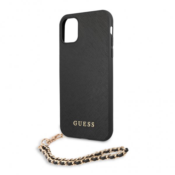 Guess iPhone 11 Skal Saffiano Chain Svart
