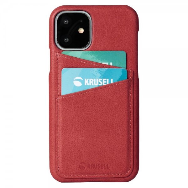 Krusell iPhone 11 Skal Sunne CardCover Vintage Red