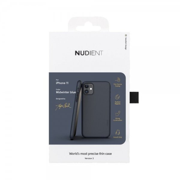 Nudient iPhone 11 Skal Thin Case V3 Midminter Blue