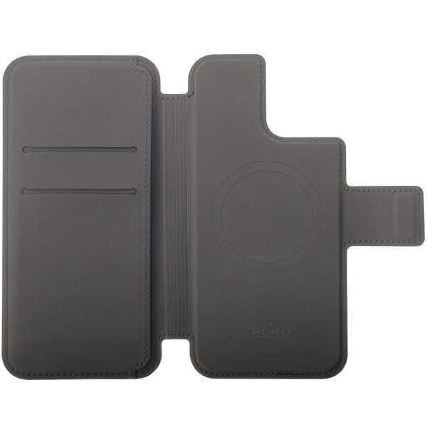 Puro iPhone 12/12 Pro/13/14/15 Fodral MagSafe Folio Svart
