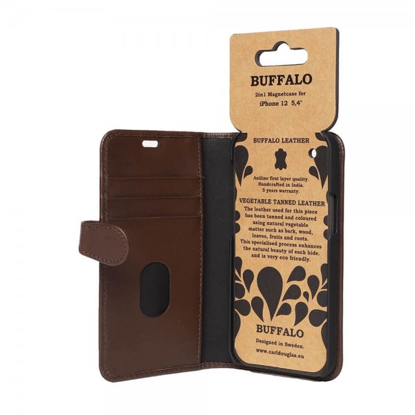 Buffalo iPhone 12 Mini Fodral Buffalo Löstagbart Skal Brun