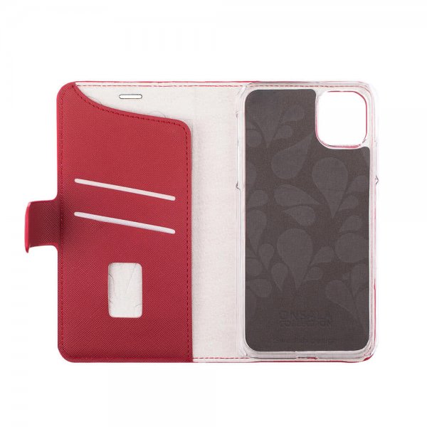 Onsala iPhone 12 Mini Fodral Fashion Edition Löstagbart Skal Saffiano Red
