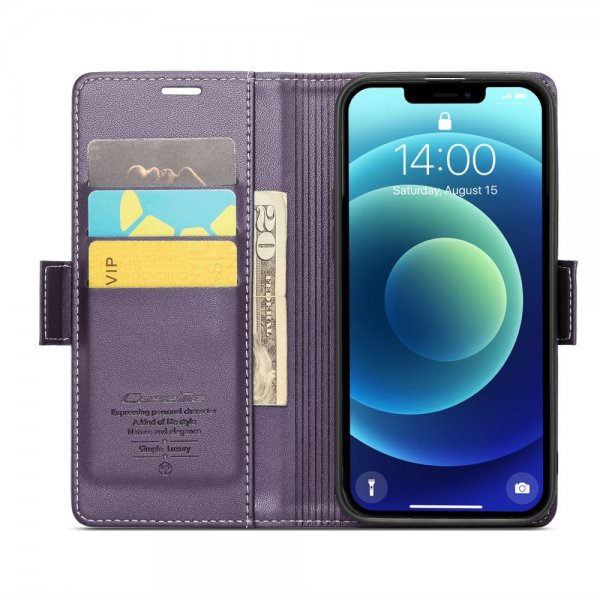 CaseMe iPhone 12/iPhone 12 Pro Fodral 023 Series Lila