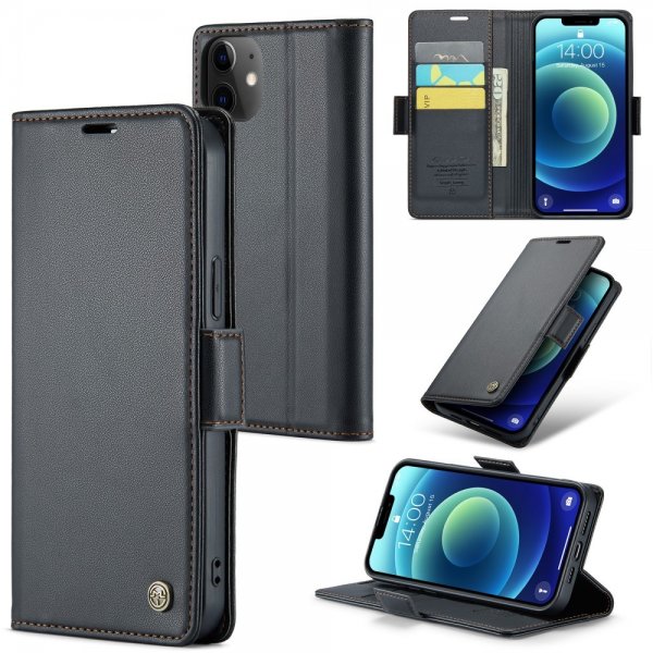 CaseMe iPhone 12/iPhone 12 Pro Fodral 023 Series Svart