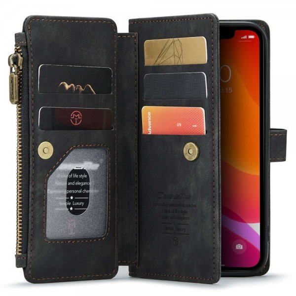 CaseMe iPhone 12/iPhone 12 Pro Fodral C30 Series Svart