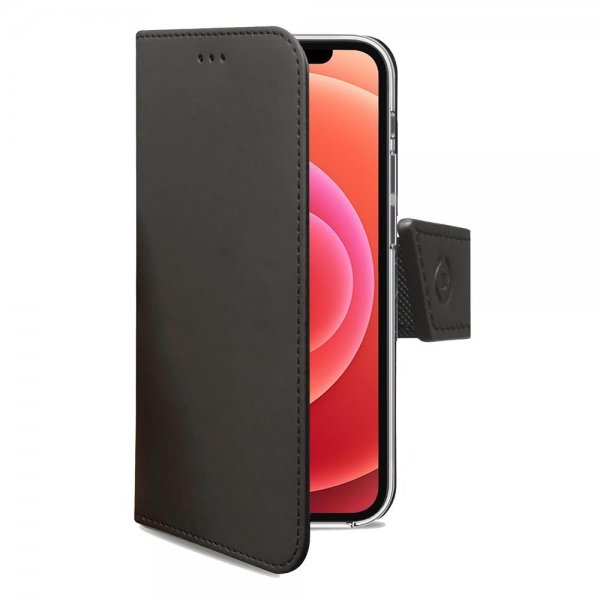 Celly iPhone 12/iPhone 12 Pro Fodral Wally Wallet Case Svart
