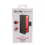 Celly iPhone 12/iPhone 12 Pro Fodral Wally Wallet Case Svart
