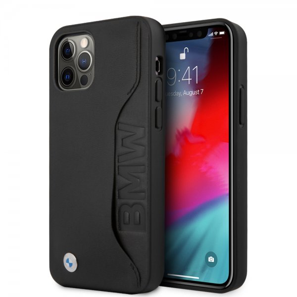 BMW iPhone 12/iPhone 12 Pro Skal Card Slot Svart
