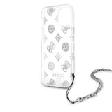 Guess iPhone 12/iPhone 12 Pro Skal Chain Peony Silver
