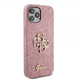 Guess iPhone 12/iPhone 12 Pro Skal Fixed Glitter Rosa