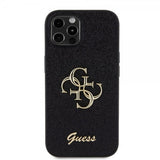 Guess iPhone 12/iPhone 12 Pro Skal Fixed Glitter Svart