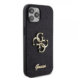 Guess iPhone 12/iPhone 12 Pro Skal Fixed Glitter Svart