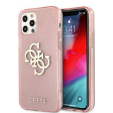 Guess iPhone 12/iPhone 12 Pro Skal Full Glitter Rosa