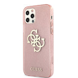 Guess iPhone 12/iPhone 12 Pro Skal Full Glitter Rosa