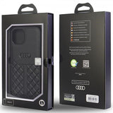 Audi iPhone 12/iPhone 12 Pro Skal Genuine Leather Case Svart