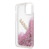 Guess iPhone 12/iPhone 12 Pro Skal Liquid Glitter Vintage Rosa