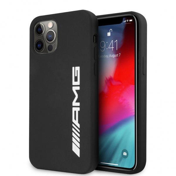 AMG iPhone 12/iPhone 12 Pro Skal Liquid Silicone Svart