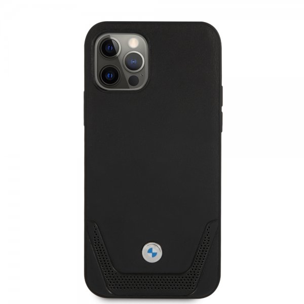 BMW iPhone 12/iPhone 12 Pro Skal Logo Perforerad Svart