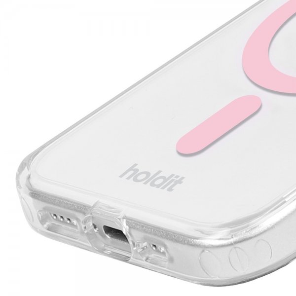 holdit iPhone 12/iPhone 12 Pro Skal MagSafe Case Rosa Transparent