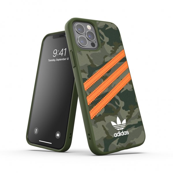 Adidas iPhone 12/iPhone 12 Pro Skal Moulded Case PU Camo/Signal Orange