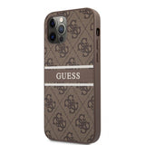 Guess iPhone 12/iPhone 12 Pro Skal Printed Stripe Brun
