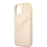 Guess iPhone 12/iPhone 12 Pro Skal Saffiano Vintage Script Guld