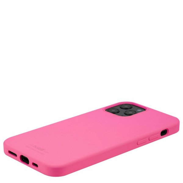 holdit iPhone 12/iPhone 12 Pro Skal Silikon Bright Pink