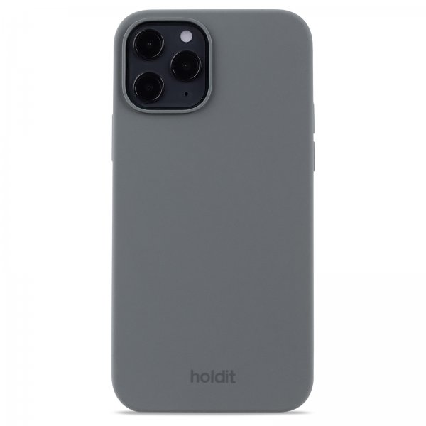 holdit iPhone 12/iPhone 12 Pro Skal Silikon Space Gray
