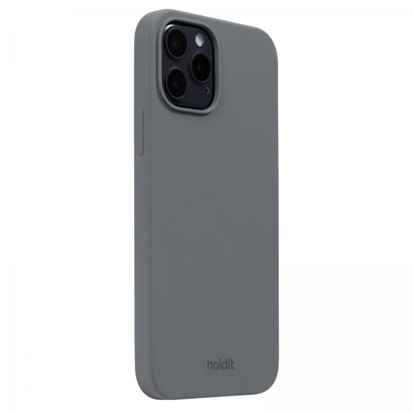 holdit iPhone 12/iPhone 12 Pro Skal Silikon Space Gray