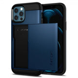 Spigen iPhone 12/iPhone 12 Pro Skal Slim Armor CS Navy Blue