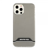AMG iPhone 12/iPhone 12 Pro Skal Stripes Horizontal Transparent Svart